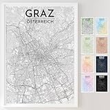 Mapdify Graz personalisiertes Stadtposter, dein 