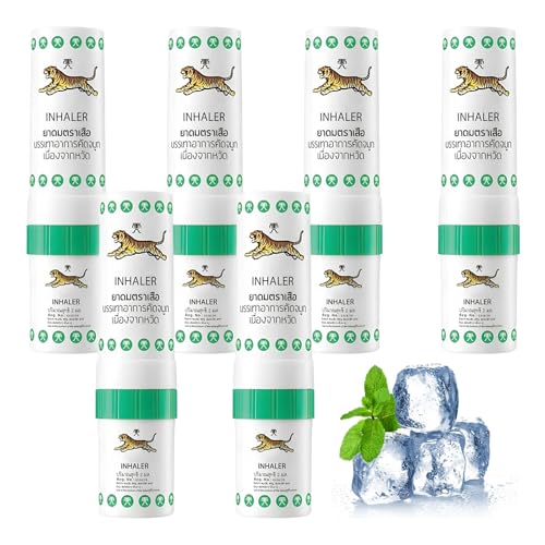 6 Pcs Naseninhalator Inhalierstift Für Die Nase Nasal Stick Inhalierstift Minze Tragbare Schnelle Hilfe Inhalator Stift Nasal Stick Schnelle Hilfe Konzentration unterwegs Cleaning the Nasal Passages