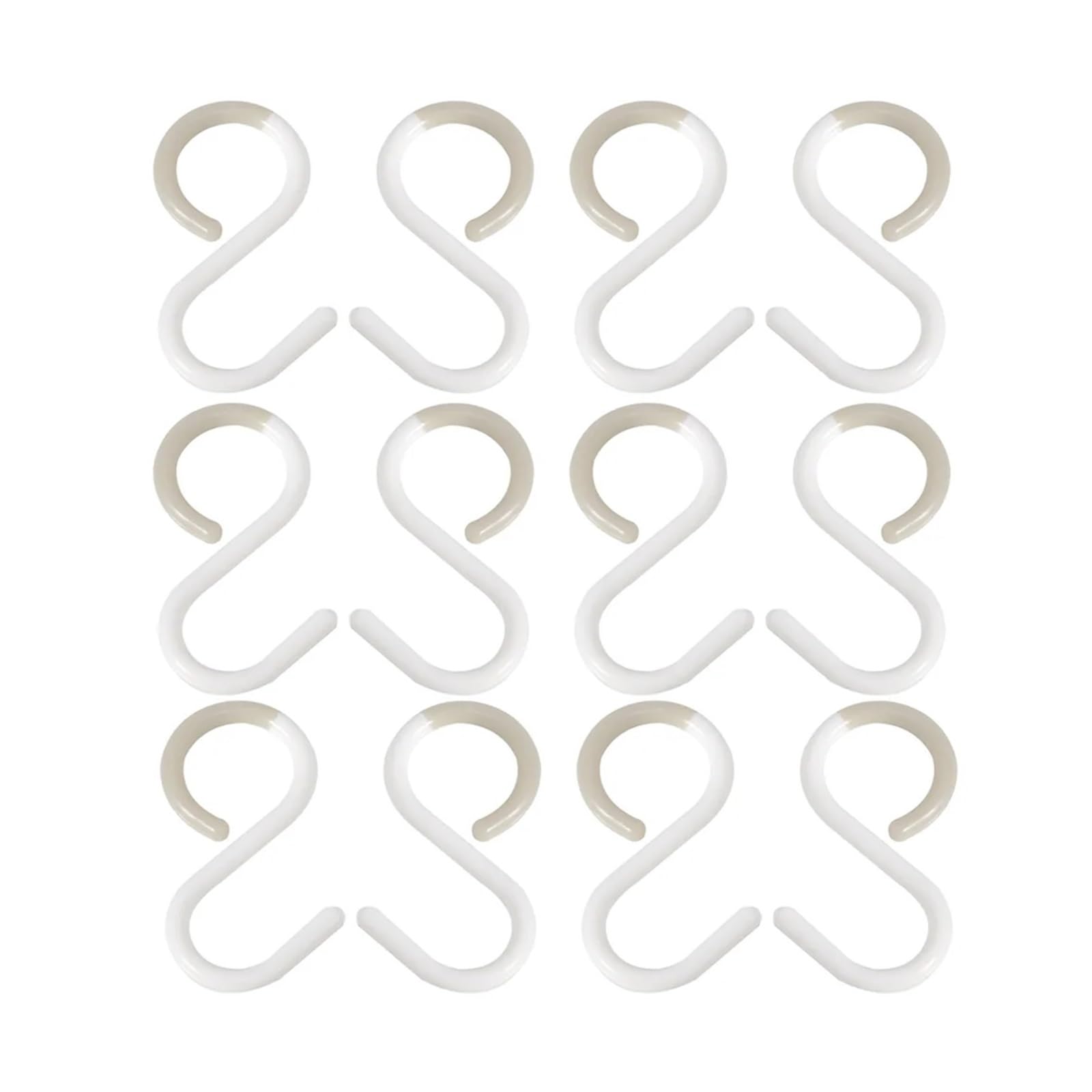 Hangers for Clothes Space Savers 24pcs S Hook Hangers Keys Hooks Closet Clothes Plastic Hanger Multipurpose Bathroom Wardrobe Accessories Coat Rack Home(9.00X5.00X3.00CM)