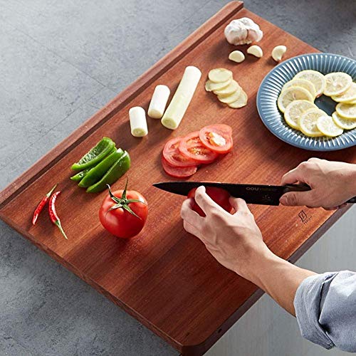 Planche à découper bloc de boucherie en bois noble réversible de qualité supérieure