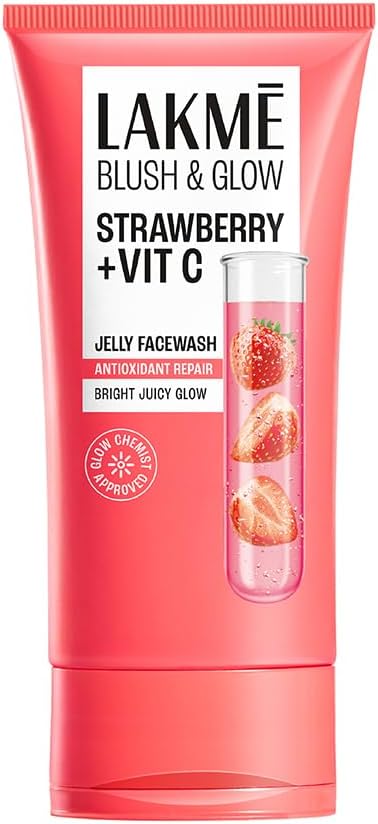 - Lakme Blush & Glow Strawberry Freshness Gel Face Wash with Strawberry Extracts|| 150 g