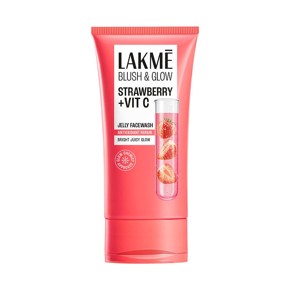 Lakme Blush & Glow Exfoliating Face Wash with Vitamin C Serum, Hydrating and Gentle Facewash with Strawberry Fruit Extracts, 150gm-picture-10