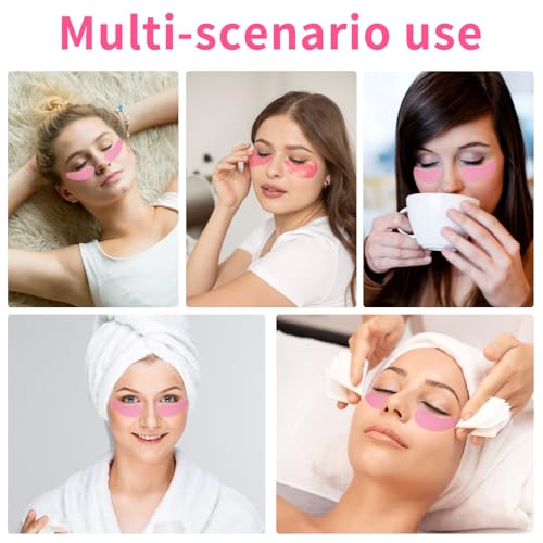 Andibro 2 pares de adesivos para os olhos reutilizáveis, adesivos sob os olhos de silicone com linha