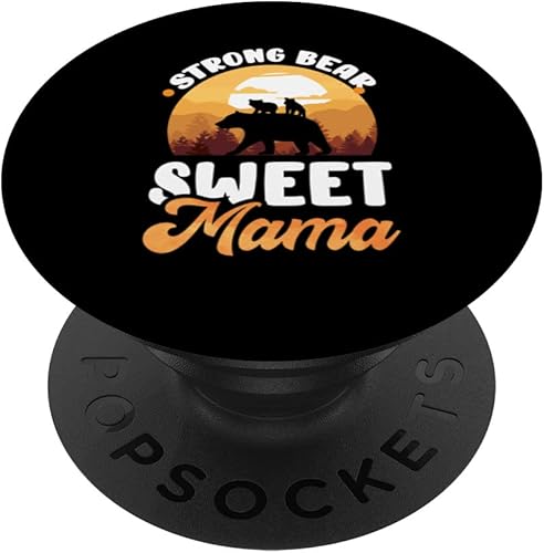 Strong Bear Sweet Mama Bear With Bear Cubs Mother's Day PopSockets Swappable PopGrip