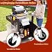 Denmay Grilltischwagen Outdoor Küchenwagen, Tragbarer Grillwagen für Onni Pizzaöfen, Grillständer für Ninja Woodfire und Weber Q Serie, Praktischer Gartenschrank