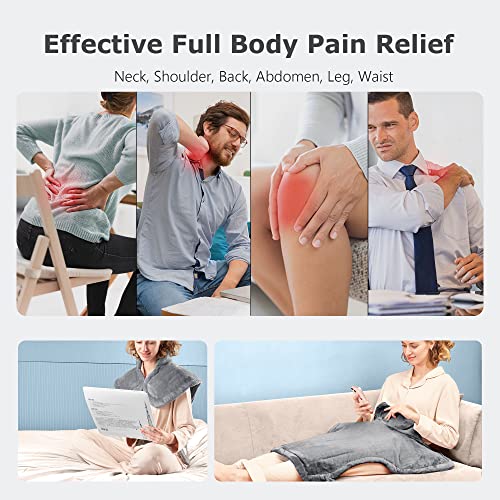 Large Heating Pad for Back, Neck, and Shoulders Pain Relief with 10 Settings