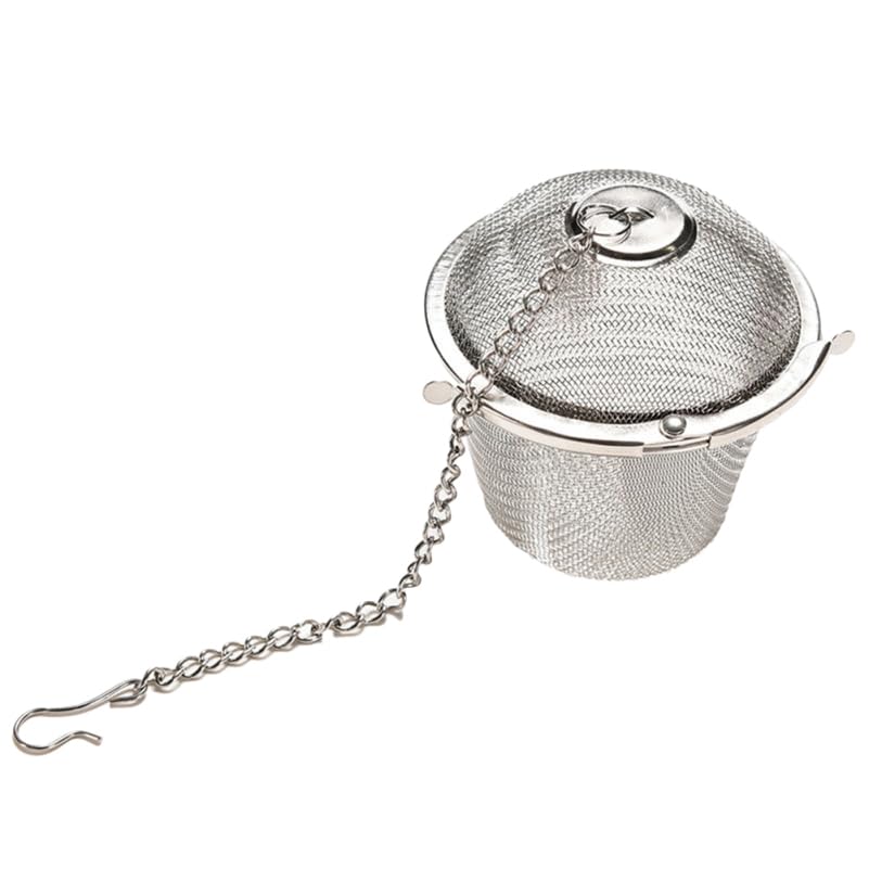 PRETYZOOM Edelstahl Teesieb Für Losen Tee Wiederverwendbarer Teefilter Mit Feinmaschigem Design Erweitertem Kettenhaken Und Deckel Für Kräutertee Und Kaffee
