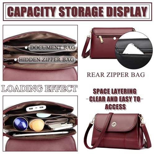Crossbody Bag for Women Lightweight Underarm Purse Shoulder Handbags with Magnetic Closure4