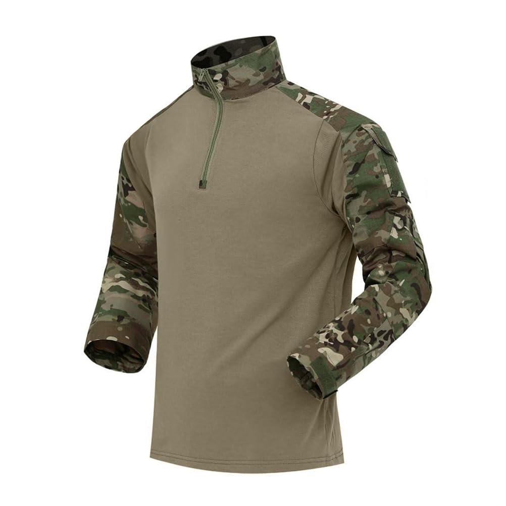 Homme Tactique de Camouflage Costume Vêtements Tactique Uniforme Militaire Tenue Airsoft Chemise de Combat et Camouflage Cargo Pantalon pour Paintball Chasse