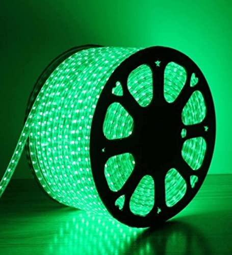 Image of DOJI 2835 SMD LED Strip Rope Light Waterproof Outdoor Flexible Light with Connector for Diwali, Christmas, Indoor and Outdoor Decoration. (4 Meter, Green)