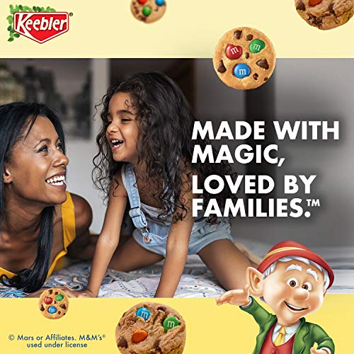 Keebler Chips Deluxe Minis Cookies, Rainbow with M&M's Mini Candies, Chocolate, 20 Ounce
