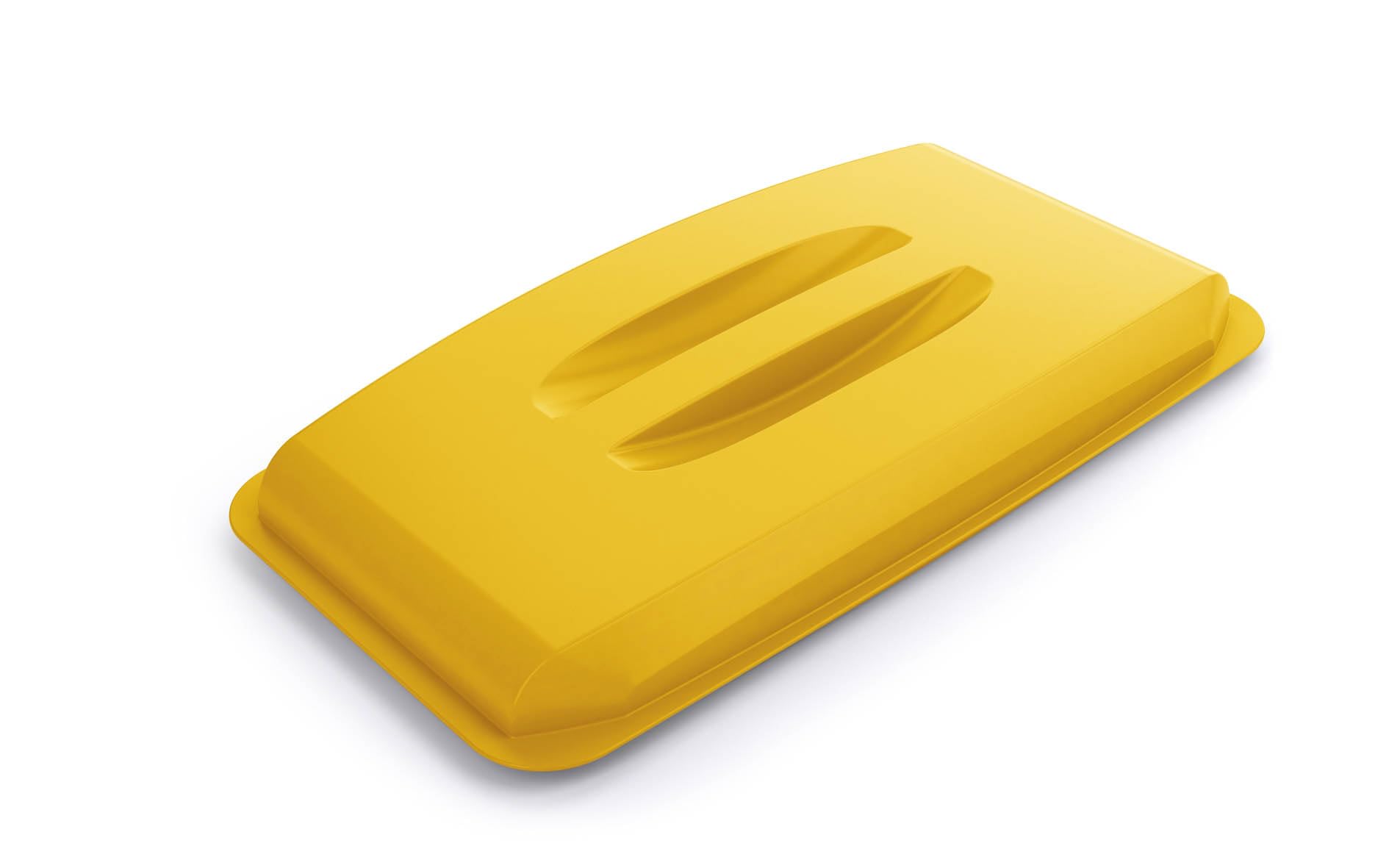 Durable Yellow Durabin 60 Lid - To Be Used With Durabin 60 Waste Bin - Easy To Grip Handle - Made Of Strong Polypropylene