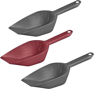 Westmark Juego de cucharas para hornear, pesar, rellenar, 3 piezas, capacidad de llenado: 55 ml cada una, plástico, halvar, antracita/rojo, 90892270