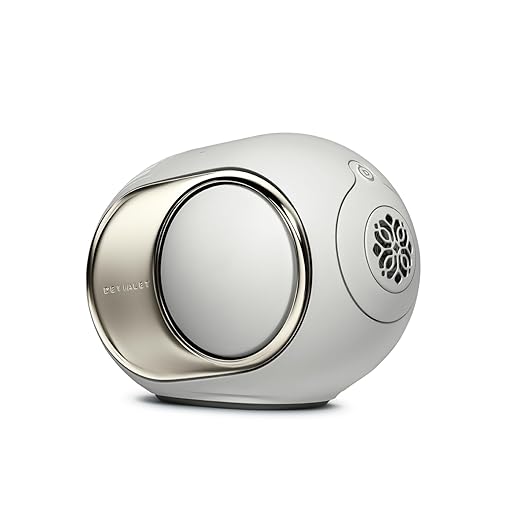 Devialet - Phantom Ultimate 98 dB - Light Pearl - Zero Distortion - High-Resolution Audio Processing - Multiroom Sync. - Home Audio Speaker