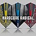 RED DRAGON Hardcore Radical Red Flash Dart Flights - 4 Sets Per Pack (12 Dart Flights in Total)