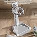 Baby Shower Stand, Foldable Baby Bear Bath Stand Adjustable Infant Bath Support Toddler Showers Stands with Anti-Slip Base Drainage Holes Shower Head Holder for Infants 8-36 Months Gift Grey Bear