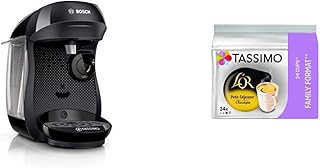 Bosch Electroménager TAS1002 Tassimo Happy Machine à café multi-boissons, 1400 W, 0.7 litre, Noir + Tassimo L'OR Petit Déjeuner Classic 120 boissons (Pack de 5x24 Tdisc)