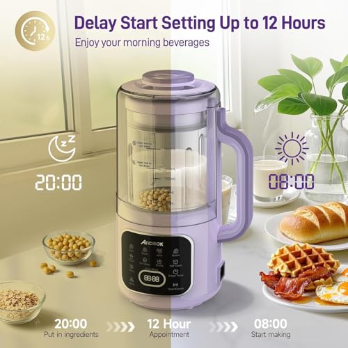 N4 Nut Milk Maker, 50OZ Automatic Plant-Based Milk Appliance for Homemade Almond, Oat, Soy Yogurt & Dairy-Free Drinks, Intelligent Preset Functions, Quick Self-Clean & Versatile Design - Image 5