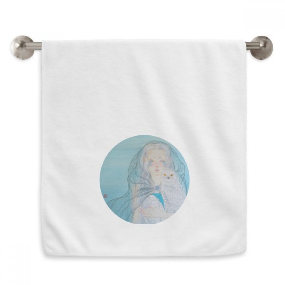 Serviettes débarbouillettes hibou bleu pour routine beauté