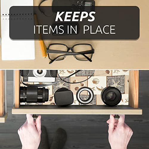 Fifty-Feet 12X120 Inch Shelf Liner For Kitchen Cabinets, Pvc Drawer Liner For Dresser Non-Slip Bathroom, Non-Adhesive Cabinet Liner Washable (Shellfish)(1 Roll) #TOP5