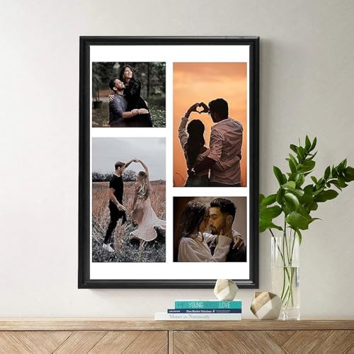 Image of Customized Photo Collage Vertical Frame For Birthday, Anniversary, Wedding Gift, Personalized Collage Gift, Wall Photo Frame (12x18In, 30x45Cm) - 4 Images