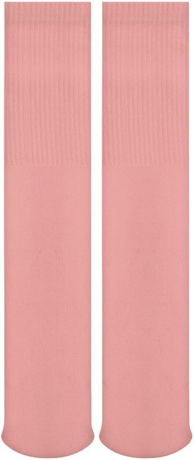 Coral Crew Socks High Stocking Thermal Socks | Tube Socks-Breathable-Moisture-Soft-wicking for Hospital Pilates Yoga for women men Grippy for office and daily walking