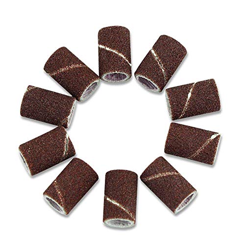 200PC Accessories 80 120 180 Grit Nail Sanding Bands File For UV Gel Polish Remover Electric Machine Drill Bits Drum Band for Dremel,180