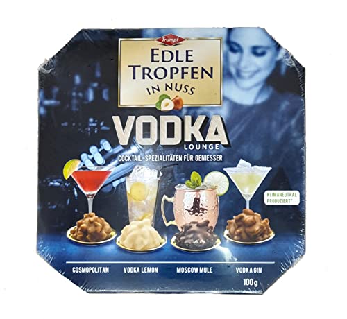 EDLE TROPFEN IN NUSS - VODKA LOUNGE (100 g / 4 Vodka - Cocktail Spezialitäten) ALKOHOL PRALINEN Cover
