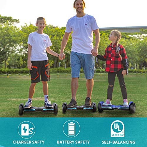 Gyroor Hoverboard Offroad All Terrain Flashing Led Wheel Self Balancing G5 Hoverboards With Bluetooth Speaker For Kids And Adults, Ul 2272 Certified #TOP5