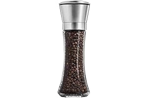 Black Pepper Grinder - Salt and Pepper Shaker Mill Adjustable Coarseness Manual Pepper Grinder