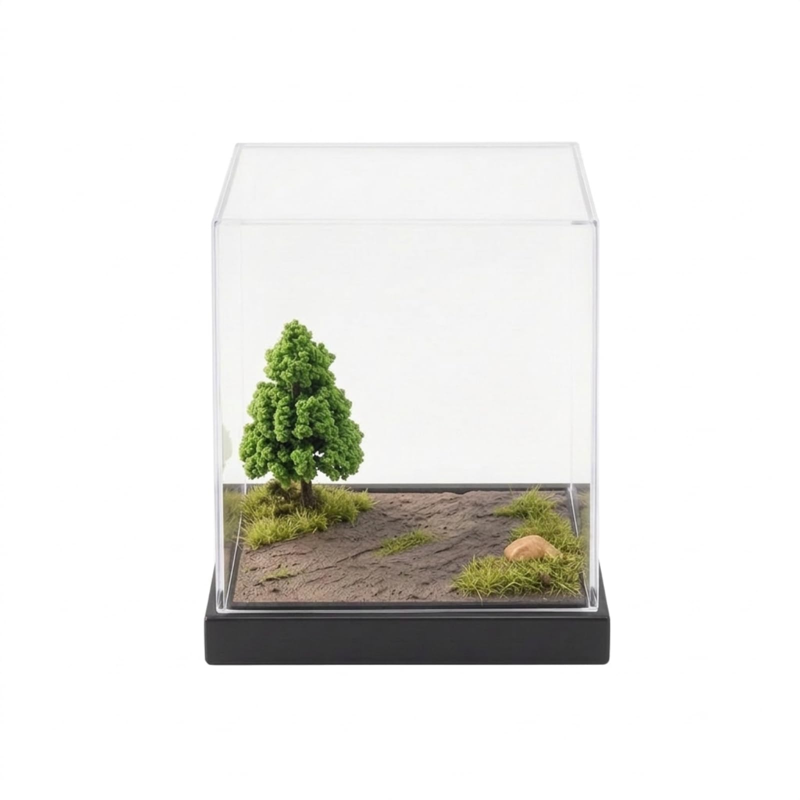 Base per Scena in Miniatura con Doppia Texture Stradale E Mattoni con Recinzione di per Modellini Auto E Personaggi Adatta per Composizione Stradale