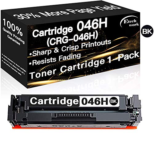 Compatible 046 CRG-046H Printer Toner Cartridge 046H CRG-046 Black High Yield Used for Canon ImageCLASS LBP654Cdw MF731Cdw MF733Cdw MF735Cdw (1-Pack), Sold by Etechwork