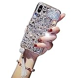Hochwertige Materialien: Handyhülle iPhone XS Max aus hochwertigem Silikon-Gummi und hart PC-Stoßstange, Kristall Glitzer Diamanten auf der Rückseite der Schale, exquisite Verarbeitung, wird nicht leicht fallen.