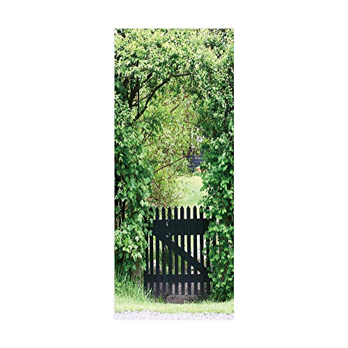 Affiche de porte stickers rénovation rapide sans colle forêt 3D