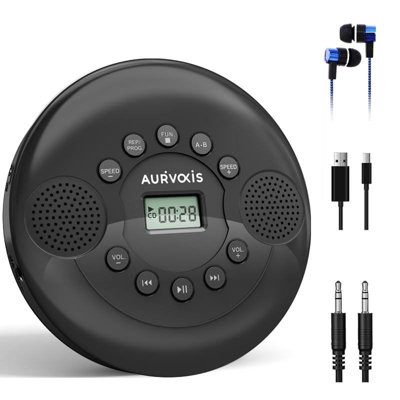 Amazon.com: Portable CD Player with Bluetooth, Dual Speakers Mini