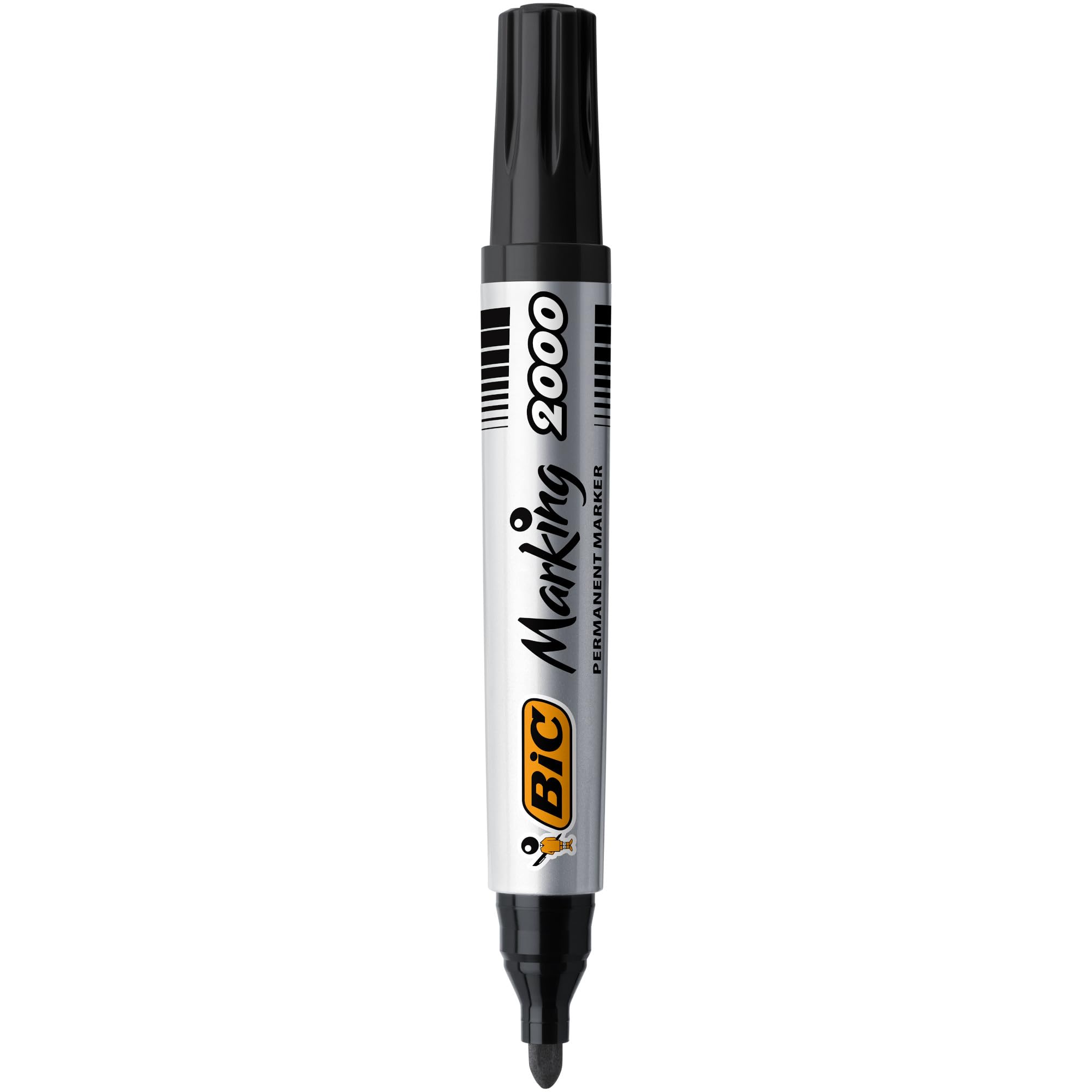 BIC Marking Rotuladores Permanentes, 2000 ECOlutions, Negro, Punta Media, Material Oficina, Caja de 12