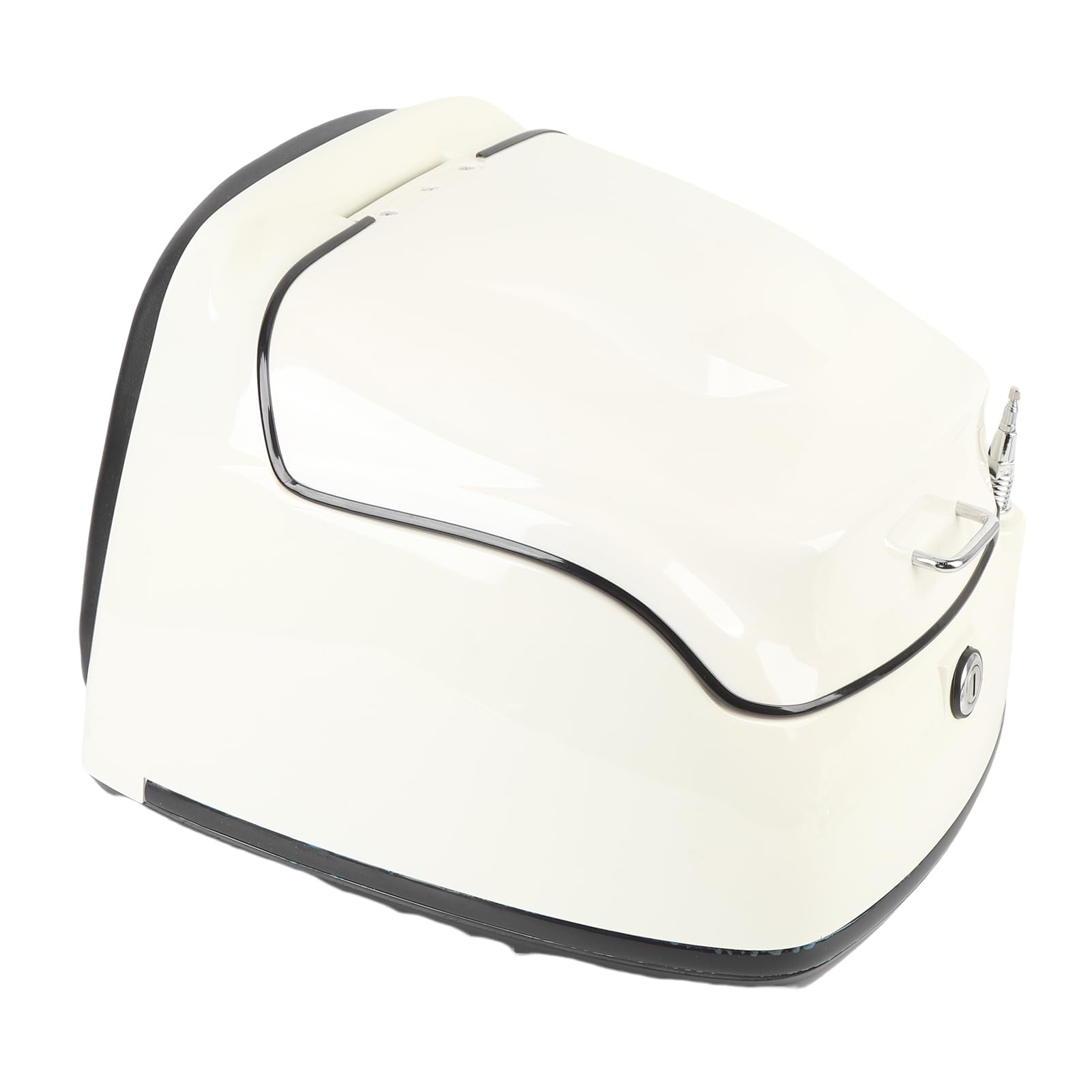 Dioche Baúl para Motocicleta de 38L, Ajuste Universal para Almacenamiento de Casco con Placa Base de Bloqueo de Llave y Estuche Portaequipajes Trasero para Motocicleta (White)