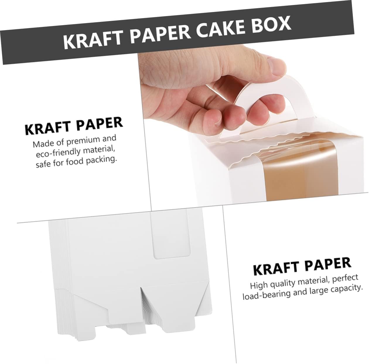 PRETYZOOM Elegant Cupcake Carrier Treat Box Lightweight Practical for Baking Supplies Christmas Storage Beautifully Designed Simple Style