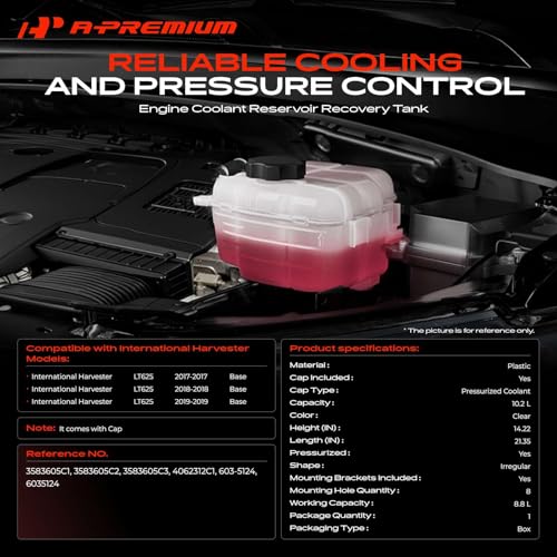 A-Premium Engine Radiator Coolant Expansion Reservoir Overflow Tank [W/Cap] by A-Premium - Used condition - Image 2