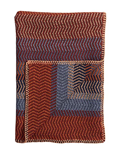 Glen Isla Lammwolldecke Denholm Blue Check – 100% Lammwolle, 140x190cm, Wasserabweisend & Superweich | Hergestellt In Großbritannien