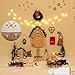 FFZZKJ Wichteltür Set 75 Stück Wichtel Zubehör Weihnachten, mit 25 Wichtelbriefe, Wichtel Baustelle, Wichtel Schablone, Fußabdrücke, Tischkalender, Schaukelt, Backset,mit Licht für Advent, Weihnachten