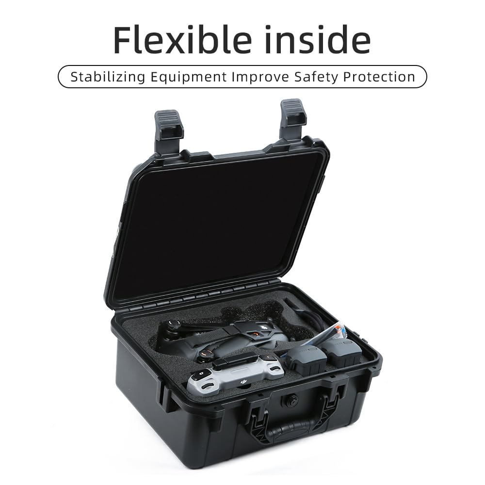 Generico Custodia di sicurezza professionale per DJI Mavic 4Pro Custodia protettiva impermeabile per il trasporto RC 2 Organizzatore di controllo remoto e accessori per droni
