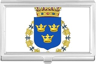 Sweden Europe National Emblem Business Card Holder Case Pocket Box Wallet