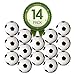 Colonel Pickles Novelties Foosball Table Replacement Foosballs- 14 Pack - 36mm Game Table Size - Black and White Tabletop Soccer Balls