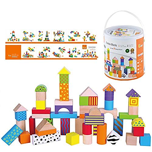 The Original Toy Company 50 Wooden Blocks Tub