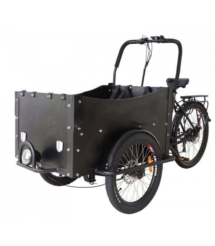 Sun World E-Lastenrad E-Donkey, 25 km/h, 85 Nm Motor, 468 Wh Akku, bis 60 km Reichweite, 150 kg Zuladung, Elektro-Lastenrad für Familie, Kinder & Einkauf
