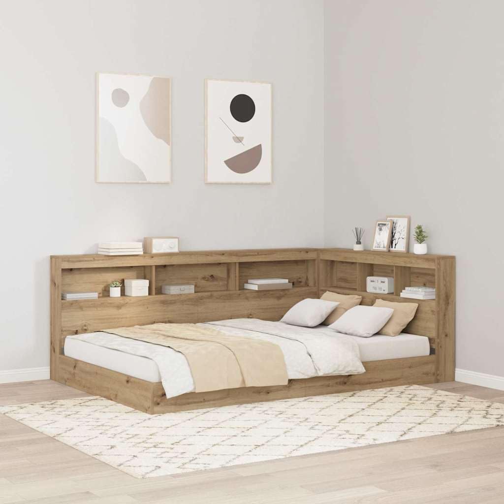 Générique Tête de lit de Rangement avec étagère chêne Artisanal 120 cm,Meubles, Lits & Accessoires, Têtes et Pieds de lit,3335484