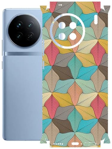 Image of AtOdds - Full Body Back Screen Guard Protector Film - Lamination Wrap Skin Sticker Compatible with VIVO X90 | Scratchproof Matte Finish (Autumn)