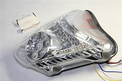 SMT- Clear Led Tail Light Brake Light with Integrated Turn Signals Indicators Compatible With 2008-2012 Suzuki Hayabusa GSX1300R [B075CTW76Y]