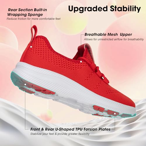 Image of ZOVE Wide Toe Box Shoes Women Extra Wide Width Sneakers Ultra Light Road Running Shoes Non-Slip Tennis Sneakers Breathable Walking Athletic